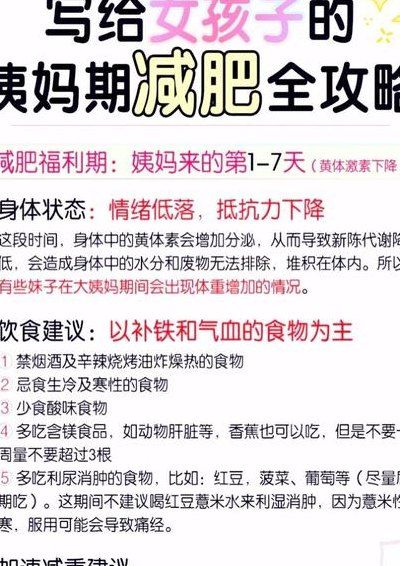 經(jīng)期后一周減肥（經(jīng)期后一周減肥能瘦多少）
