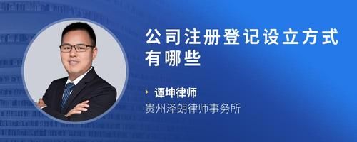 公司注冊登記設(shè)立方式有哪些
