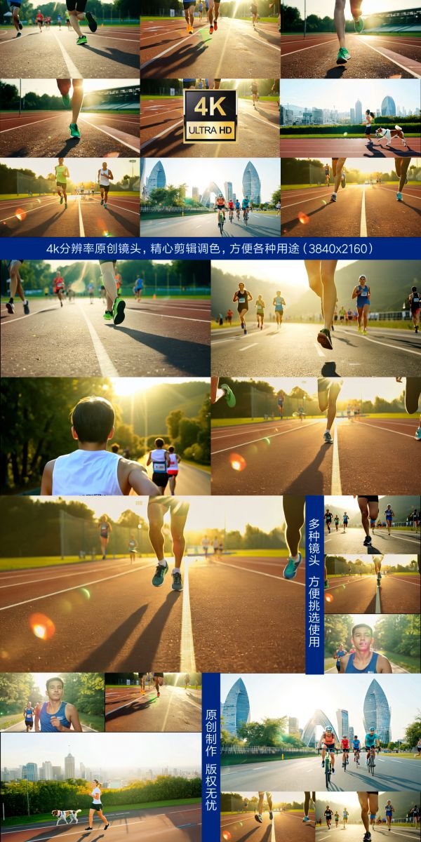 清晨陽光下跑步鍛煉身體意境合集