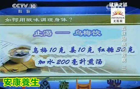 健康之路20160501:酸味食材、石榴皮代茶饮、小青龙汤、茱萸止汗茶、芍药甘草汤
