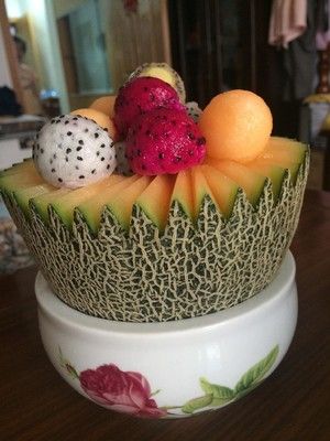 哈密瓜水果拼盤