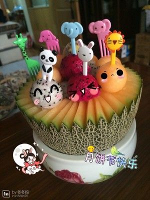 哈密瓜水果拼盤