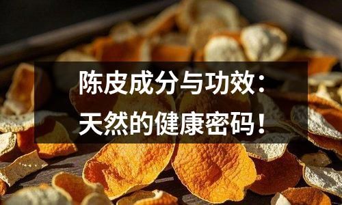 陳皮成分與功效：天然的健康密碼！