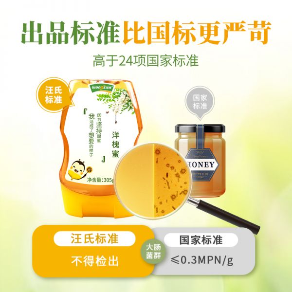【9xhd.com蜂蜜14】蜂蜜蒸雞蛋有什么效果:汪氏蜂蜜產(chǎn)自秦嶺產(chǎn)區(qū)洋槐蜜天然純蜂蜜便攜擠壓瓶305g*23264