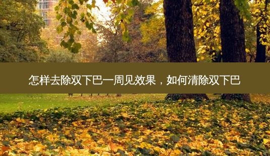 怎樣去除雙下巴一周見(jiàn)效果，如何清除雙下巴-第1張圖片-一諾整形網(wǎng)