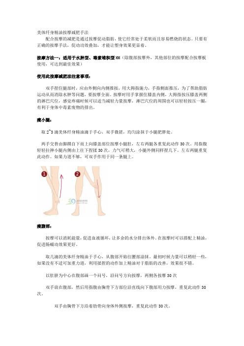1美體纖身精油按摩手法