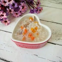 香菇胡蘿卜蘆筍肉片粥的做法[圖]