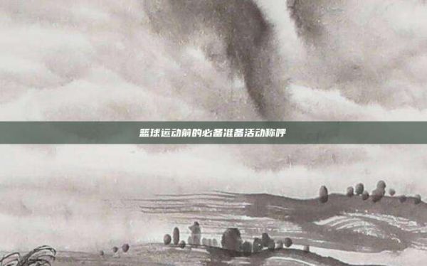 篮球运动前的必备准备活动称呼