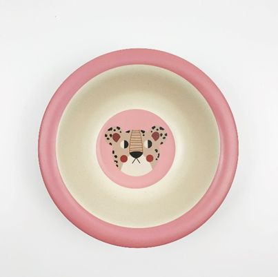 Supplier Natural Reusable Bamboo Fiber Round Bowls with Custom Pattern