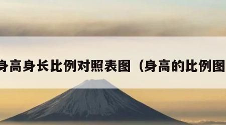 身高身长比例对照表图（身高的比例图）