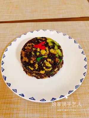 健身低脂黑米牛肉炒飯的做法 步驟7