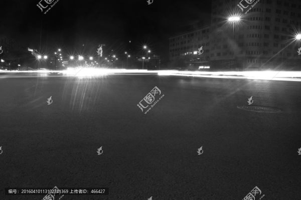 城市夜景,車(chē)流動(dòng)感