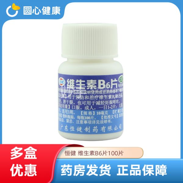 恒健 維生素B6片 10mg×100片