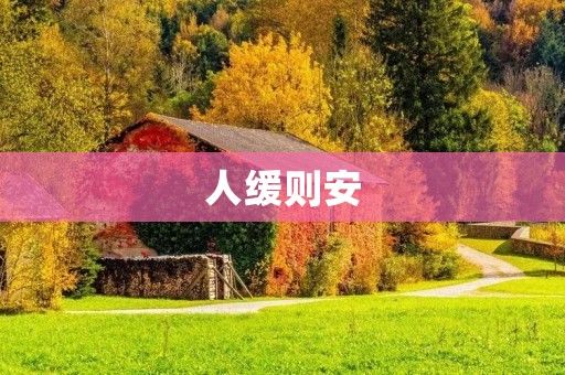 人缓则安：如何缓解压力，保持心理健康
