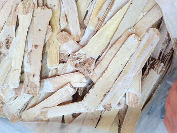黄芪与艾叶原材料对比图