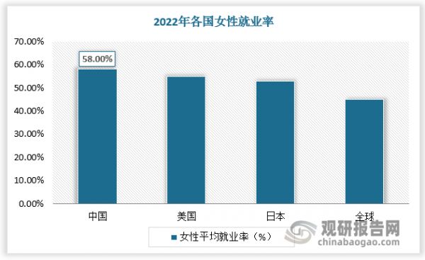 受益于我国经济快速发展，女性就业率持续提升，2022年我国女性平均就业率达58%，明显高于日本、美国平均水平。女性就业率较高一方面推动女性职场和社交场景的饮酒需求增加，另一方面带动女性消费需求向品质化、多元化发展。此外，预调酒产品多以水果口味和低酒精度数为主，饮用后口味偏甜、口感舒适，且不容易上头，更符合我国女性消费群体饮酒需求。数据显示，2022年我国预调酒消费中女性占比达67%。