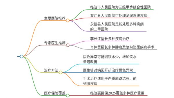 2025年云南临沧治疗尿色异常的医院有哪些