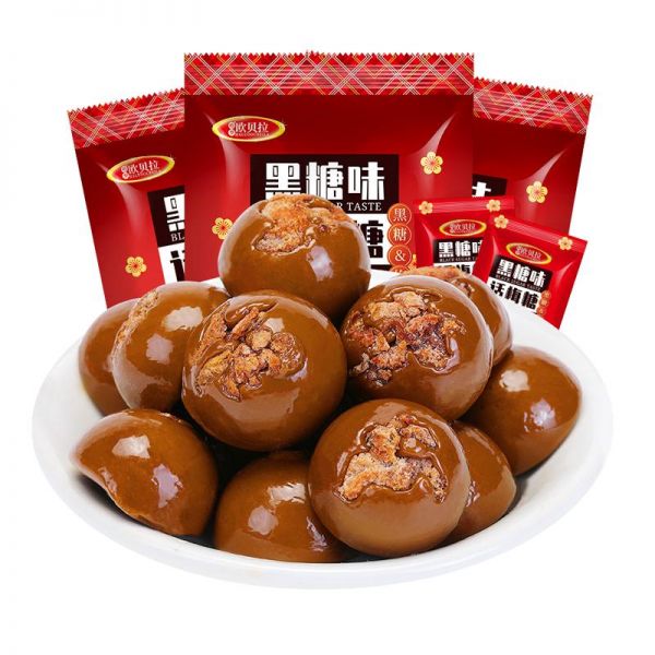 比比赞黑糖味话梅糖300g...话梅糖