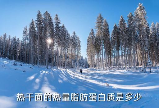 热干面的热量脂肪蛋白质是多少