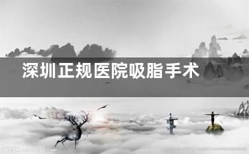 深圳正规医院吸脂手术价格表：小部位5千起，腰腹大腿环吸25万，全身抽脂38万各档位详解！