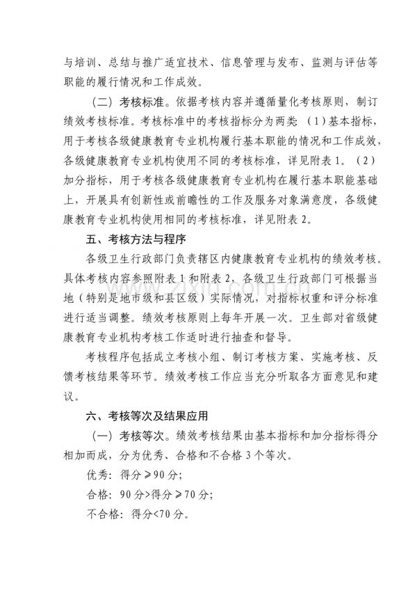 卫生部健康教育专业绩效考核办法..doc_第2页