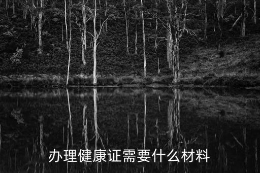 办理健康证需要什么材料