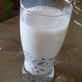 简约红豆奶茶