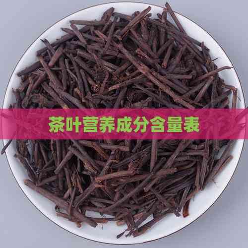 茶叶营养成分含量表