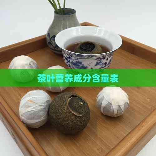 茶叶营养成分含量表