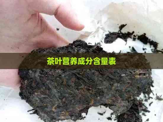 茶叶营养成分含量表