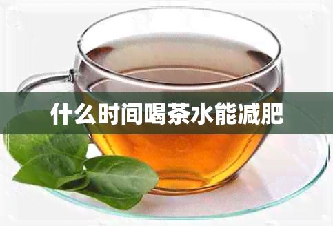 什么时间喝茶水能减肥
