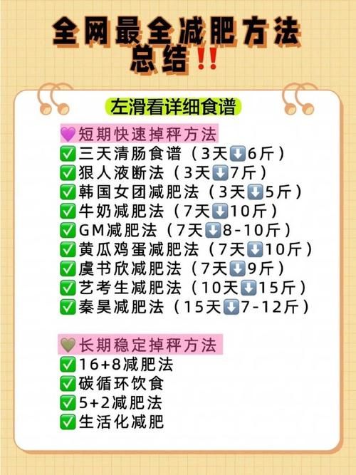 减肥最快效果最好方法