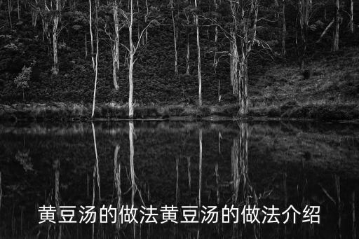 黄豆汤的做法黄豆汤的做法介绍