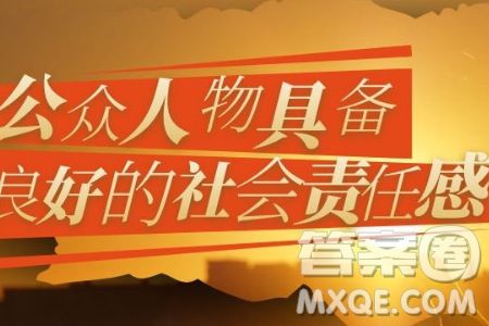 公众人物形象与社会责任材料作文800字