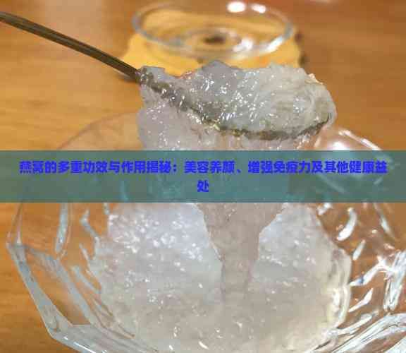 燕窩的多重功效與作用揭秘：美容養(yǎng)顏、增強(qiáng)免疫力及其他健康益處