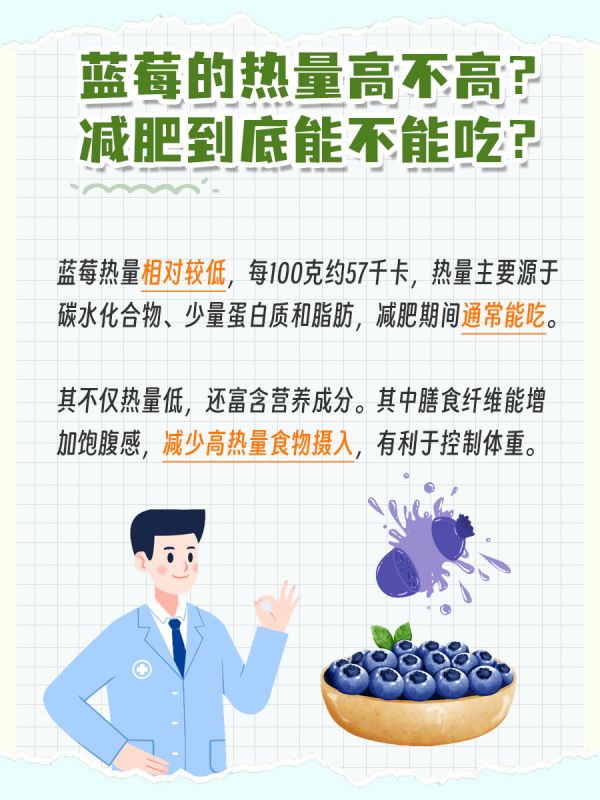 藍(lán)莓熱量高不高？減肥能吃嗎？