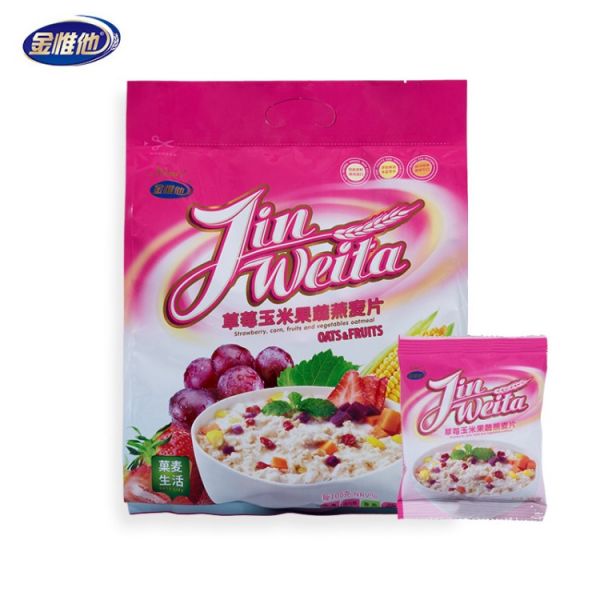 金惟他草莓玉米麦片营养即食早餐冲饮食品谷物代餐燕麦速食小袋装
