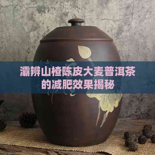 灞辨山楂陈皮大麦普洱茶的减肥效果揭秘