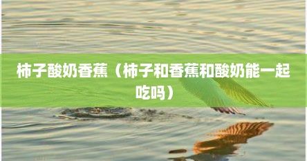 柿子酸奶香蕉（柿子和香蕉和酸奶能一起吃吗）