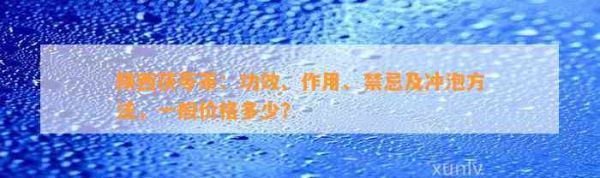 陕西茯苓茶：功效、作用、禁忌及冲泡 ，一般价格多少？