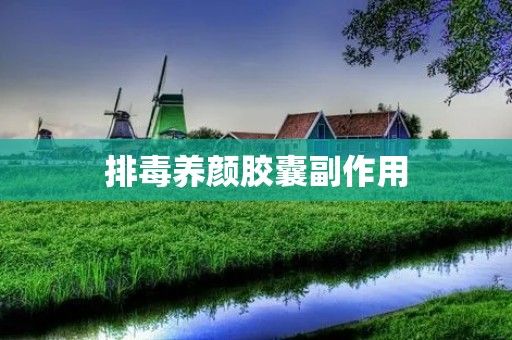 排毒养颜胶囊副作用：真相揭秘