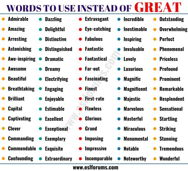 GREAT Synonym: List of 90+ Synonyms for Great with Examples