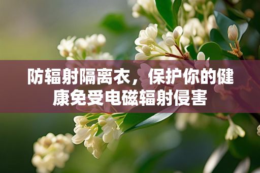 防辐射隔离衣，保护你的健康免受电磁辐射侵害