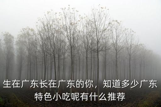 生在廣東長在廣東的你，知道多少廣東特色小吃呢有什么推薦