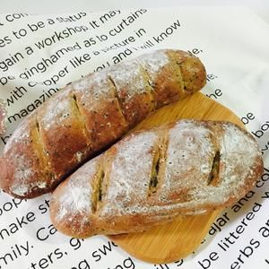 健康黑芝麻面包(面包機(jī)揉面）的做法 步驟4