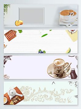 簡約飲品夏季清涼卡通banner背景
