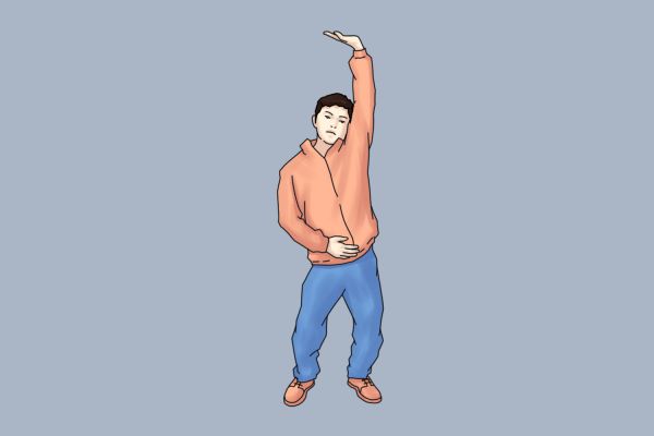 躯干拉伸动作图