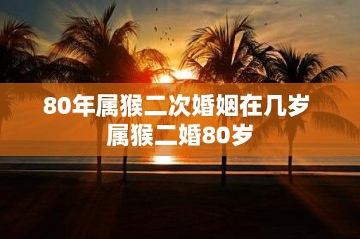 80年属猴二次婚姻在几岁 属猴二婚80岁