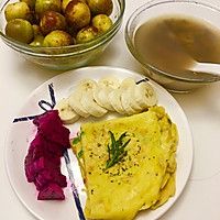 健康雞蛋餅蔬果早餐的做法圖解1