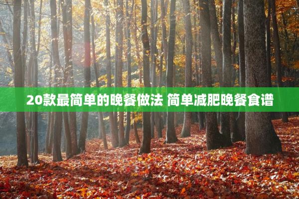 20款最简单的晚餐做法 简单减肥晚餐食谱 第1张